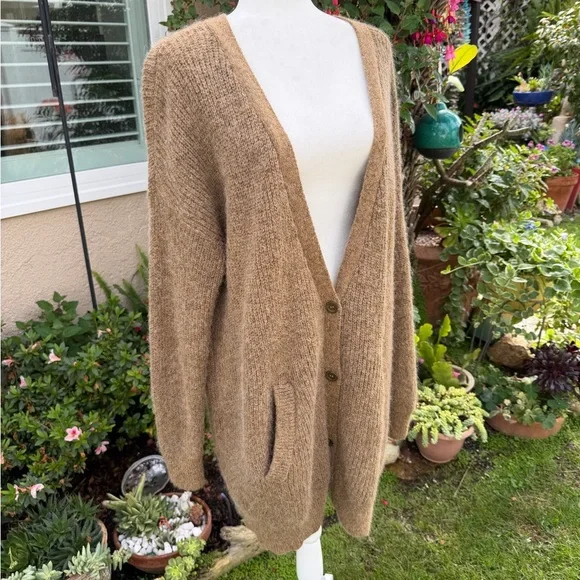 Free People Cloudy Day Oversized Longline Alpaca Mohair Blend Cardigan - Picture 8 of 16
